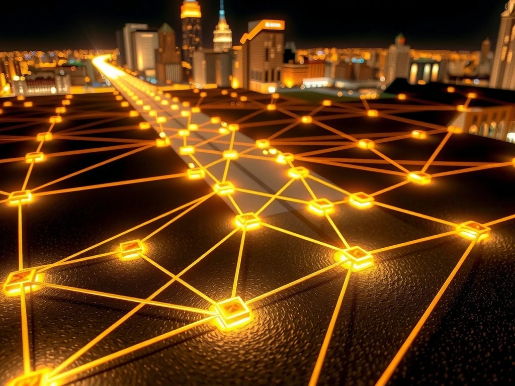 Abstract city grid visualization